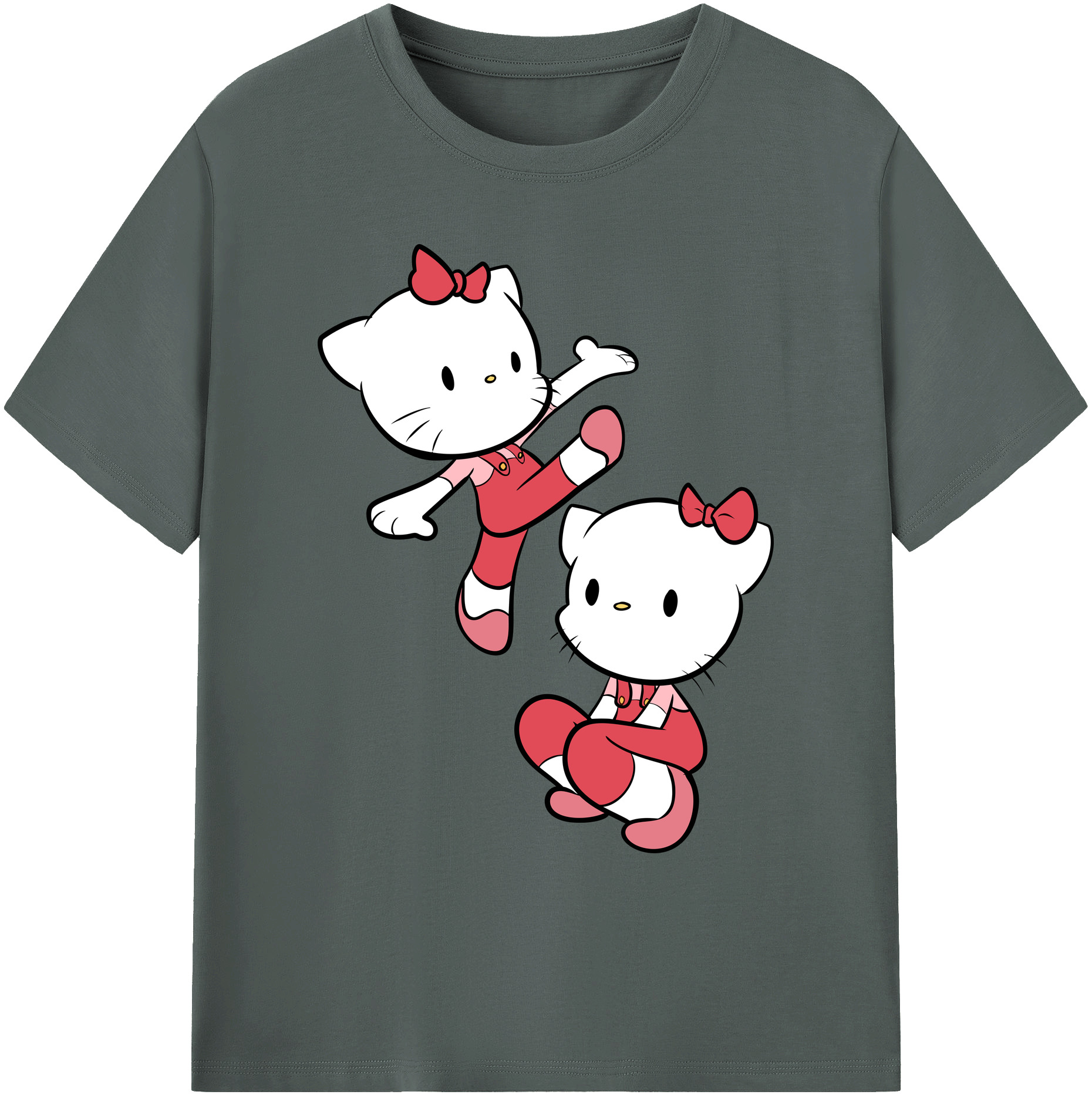 （画像用） Hello Kitty ハローキティ 綿100％ メンズ半袖Tシャツ｜肌触りやわらか＆通気性